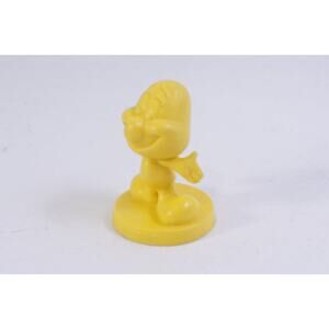 Happy Moodie, Yellow, PVC Figure, Cute, Old Toy, 2 1/2", Vintage, Collectible, ~